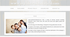 Desktop Screenshot of mp3downloadworld.com